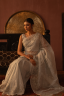 Half Silk Embroidered Floral Sari